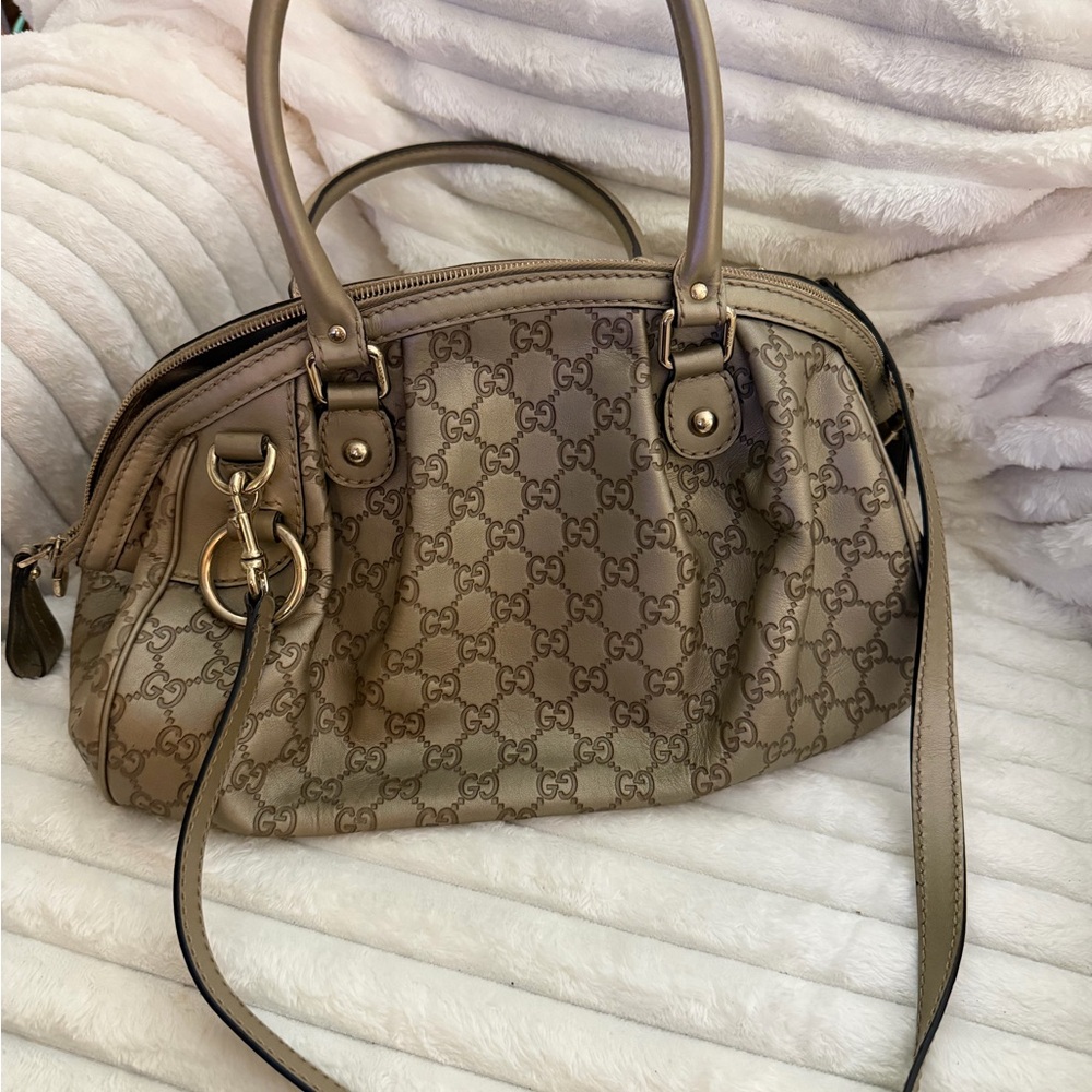 Gucci GG Monogram Leather Sukey Boston Bag
